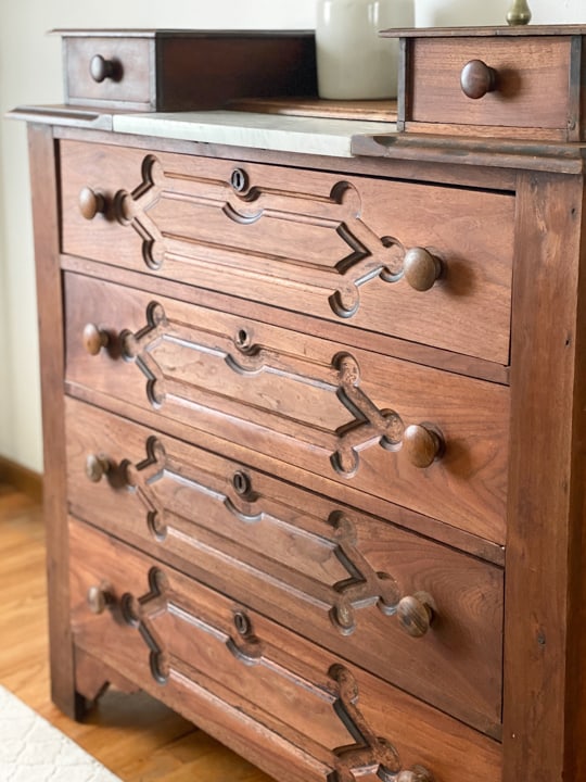 Sharing the easy way to refinish furniture without paint. A little elbow grease and one of my favorite products make this DIY a cinch!