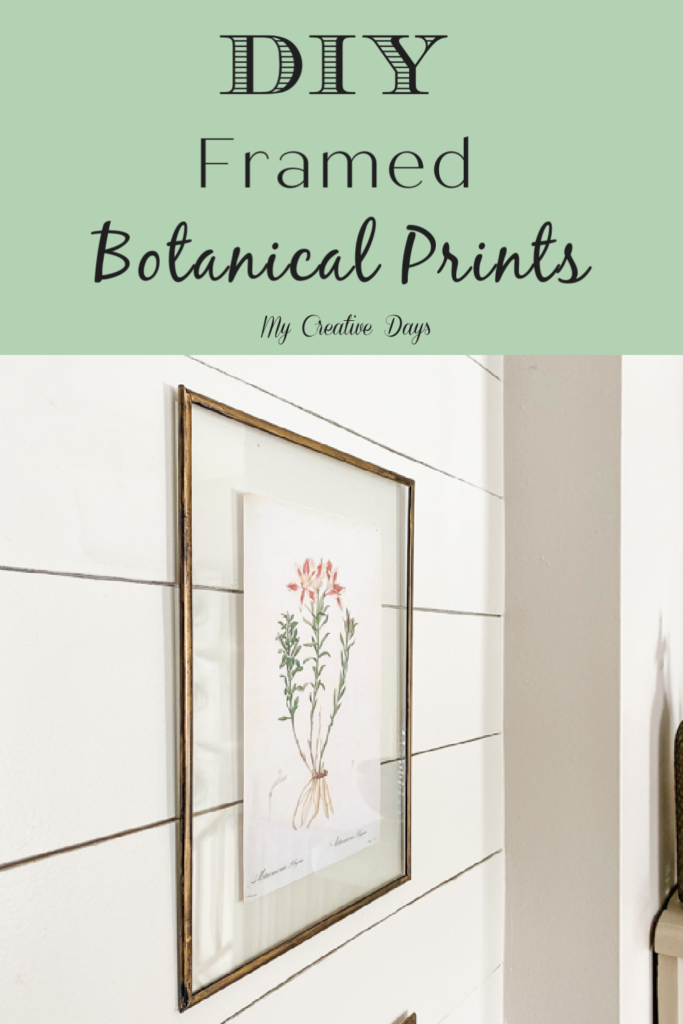 These DIY Framed Botanical Prints are so easy to make and they will give you the look of a vintage, metal framed print for under $10!