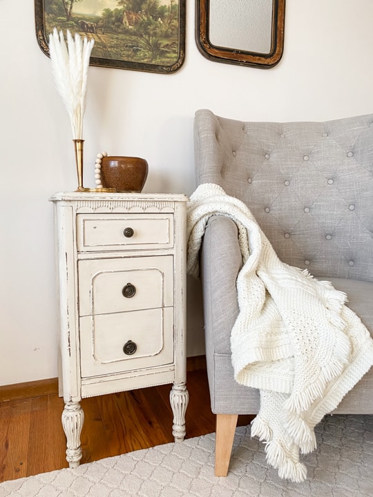 This DIY Painted And Glazed Side Table took a sad thrift store table and turned it into something that is pretty again in a few, short steps.