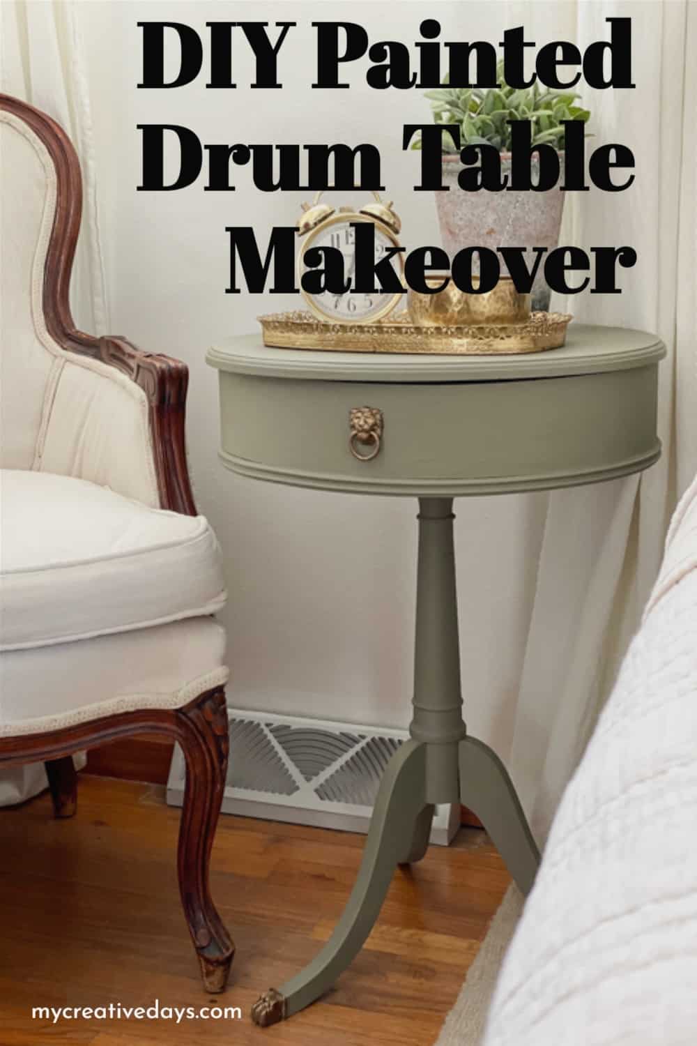 DIY Painted Drum Table Makeover My Creative Days