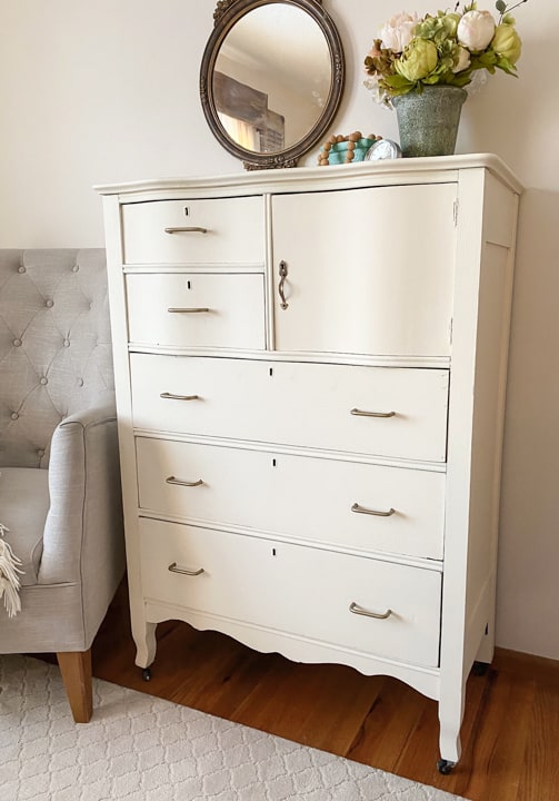 This DIY Painted Dresser is a great example of how you can save money decorating your home by flipping furniture to get the look for less. 