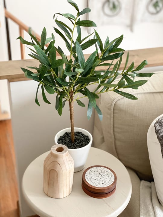 This small end table makeover was made possible with three amazing products from Wise Owl: paint, varnish and primer.