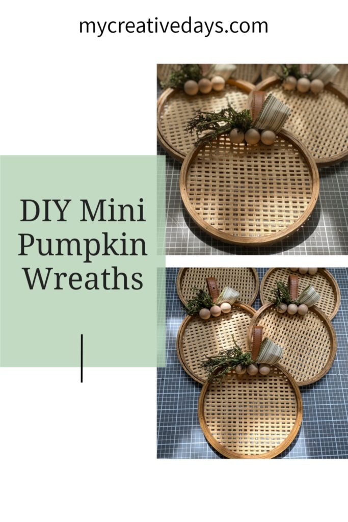 These DIY mini pumpkin wreaths are easy to make and you can customize them to fit the style and look that fits your home this fall!
