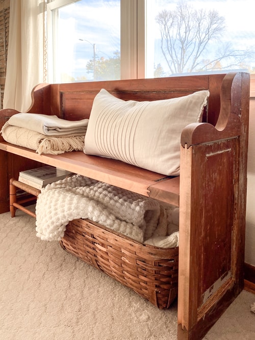 Benches are a great piece of furniture for so many spaces and this DIY tutorial will show you how to build a bench from an old door!