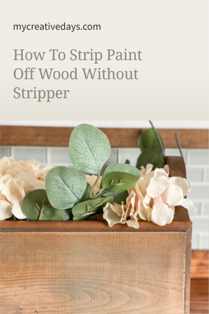This post will show you how to strip paint off wood without the mess and long process of using a traditional, harsh stripping product.