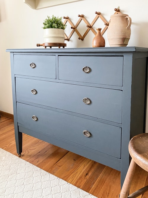 If you paint furniture and want to make the process easier, click over to see how to prime, paint, and topcoat with one product,