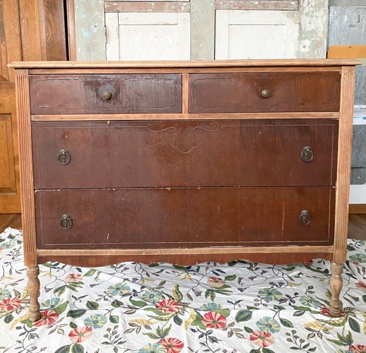 dresser before makeover