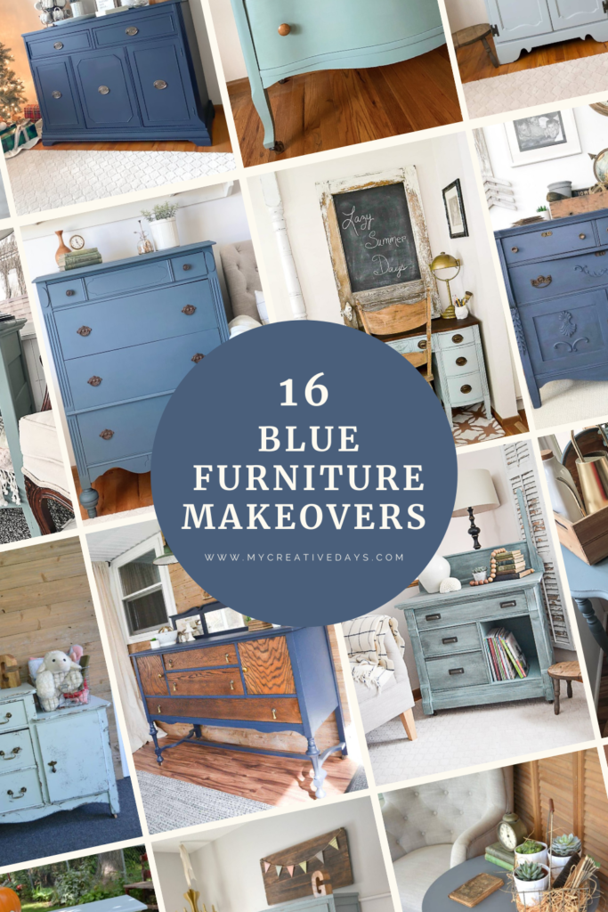 Blue is a popular color for furniture makeovers. These blue furniture makeovers are sure to inspire your next transformation.