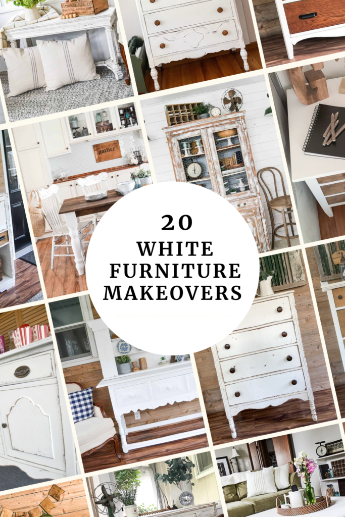 White furniture makeovers go with every style. Click over to find examples of white furniture makeovers that will inspire your next project.