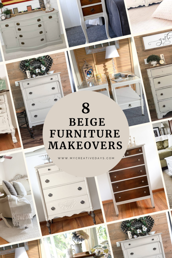 Beige furniture makeovers go with all styles. These beige furniture makeovers share different color options for your next beige project.