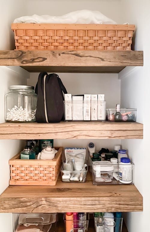 DIY Linen Closet Part 2: Shelving - 3 Daughters DIY