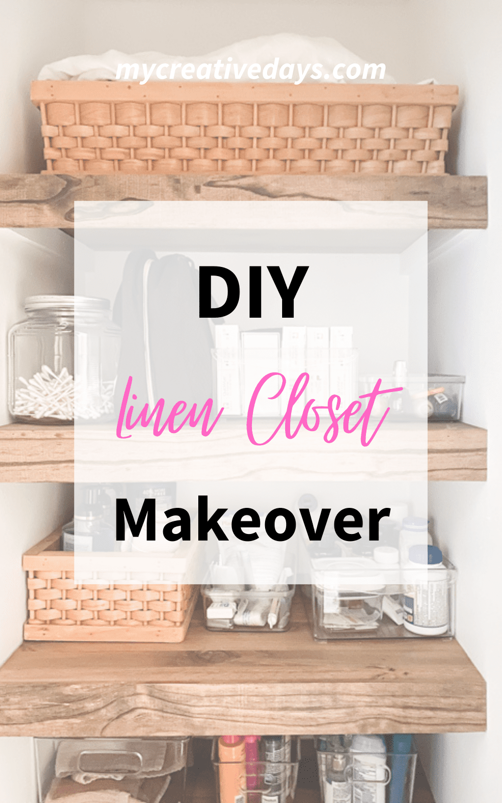 Linen Closet Organization Makeover in just ONE DAY! - The Handcrafted Haven