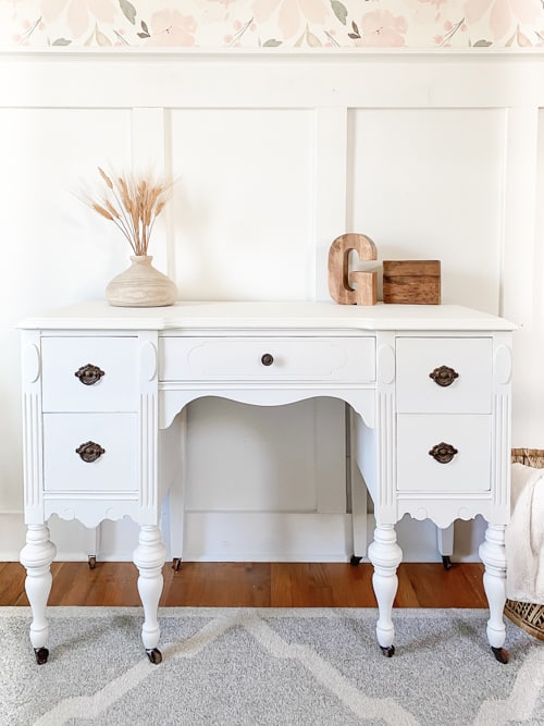 Vanities are a great piece of furniture to flip because they are so versatile. This DIY vanity makeover will show you how easy it is to do.