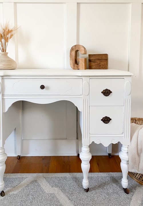 Vanities are a great piece of furniture to flip because they are so versatile. This DIY vanity makeover will show you how easy it is to do.