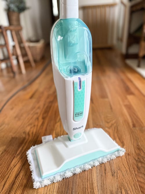This budget-friendly steam mop is easy to use and cleans the floors well. It only uses water which makes it a safe option to use in the home.