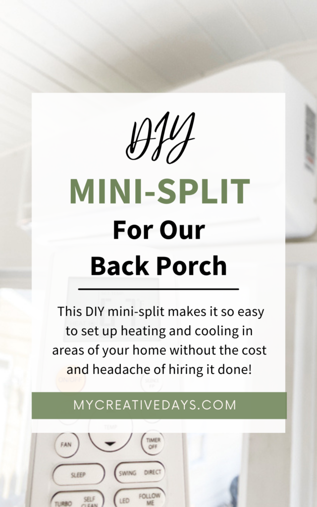 This DIY mini-split from Mr. Cool makes it so easy to set up heating and cooling in areas of your home on your own! 