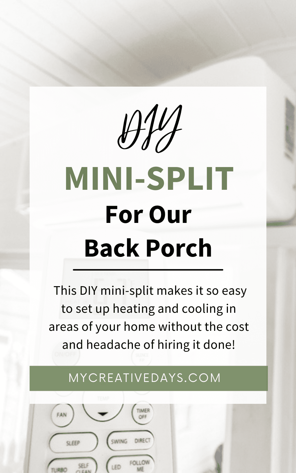 This DIY mini-split from Mr. Cool makes it so easy to set up heating and cooling in areas of your home on your own!