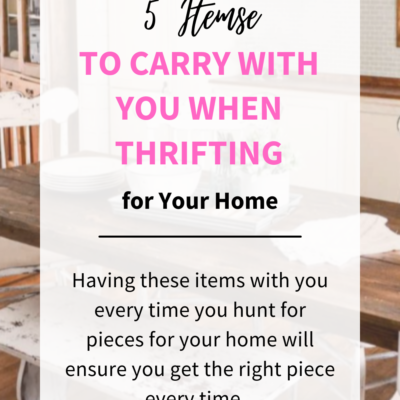Items To Carry With You When Thrifting
