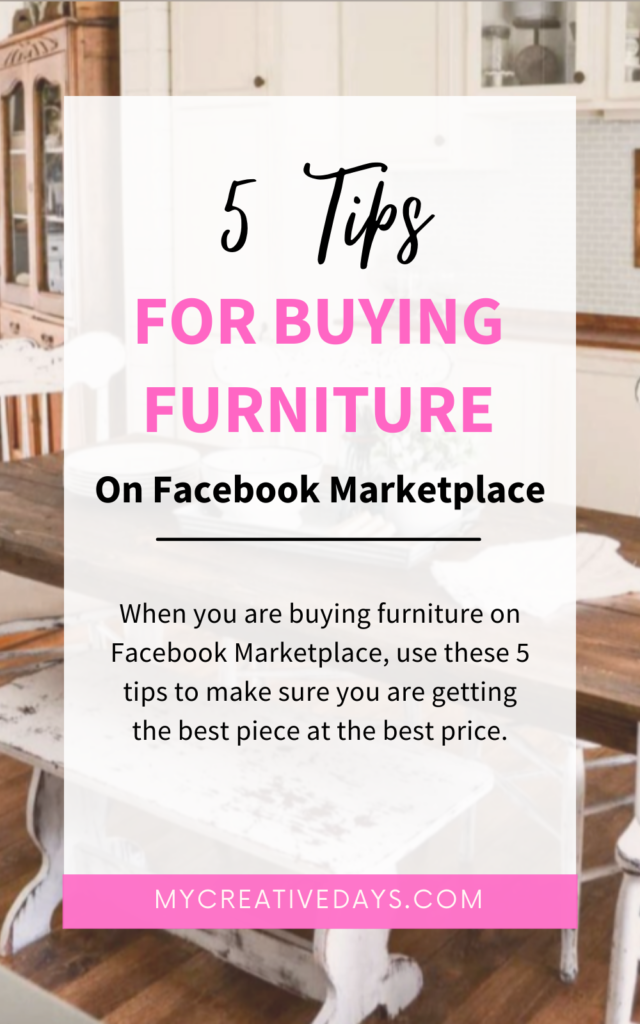 When you are buying furniture on Facebook Marketplace, use these 5 tips to make sure you are getting the best piece at the best price.