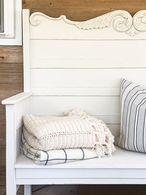 Antique headboard bench deals