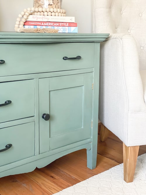 This DIY Commode Makeover is a great example of how easy some furniture makeovers can be by cleaning, painting, and glazing.