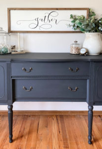Painted Black Buffet Makeover - My Creative Days