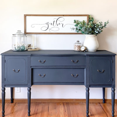 Painted Black Buffet Makeover