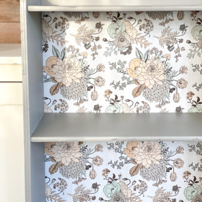 Bookcase Makeover With Paint and Wrapping Paper