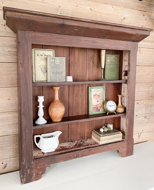 This DIY Display Shelf is a great example of how to repurpose a barn find into something that will be able to be used for many years to come.