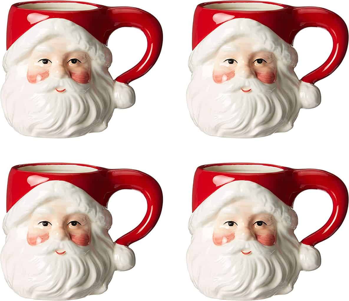 vintage looking santa mugs