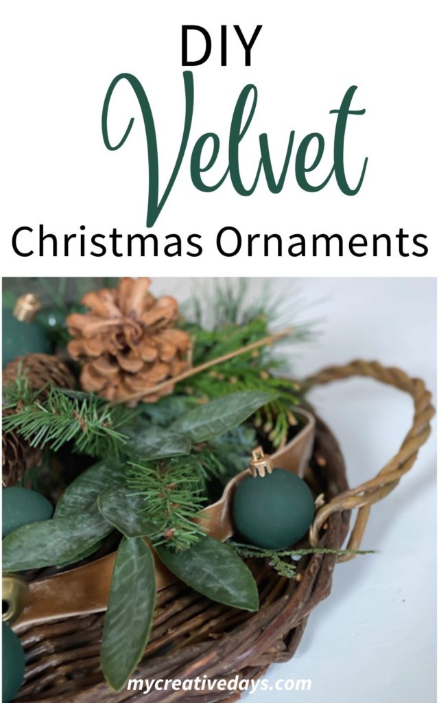 Love the look of velvet ornaments but find they are pricey? Try these easy DIY Velvet Christmas Ornaments that give you the look for less!