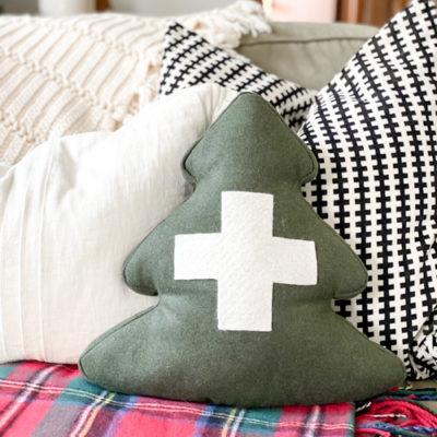 DIY Vintage Wool Christmas Pillow