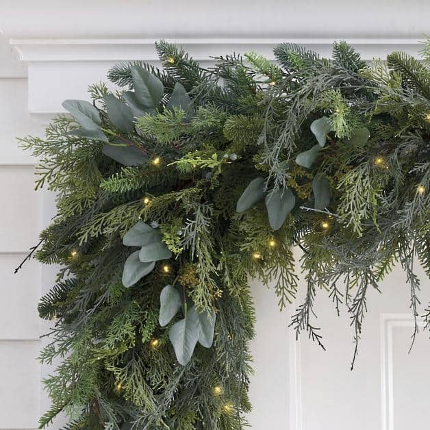 greenery on mantel
