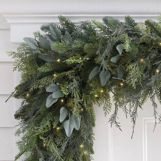 greenery on mantel