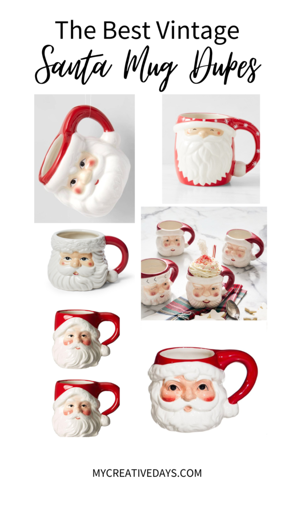 Vintage Santa mugs are hard to find. This post has the best vintage Santa mug dupes that give you the same look and are easier to find!