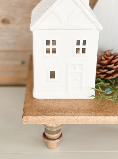 Pedestal trays are great to use all around the house. This DIY Pedestal Tray is so easy to make and uses something unexpected for the legs!