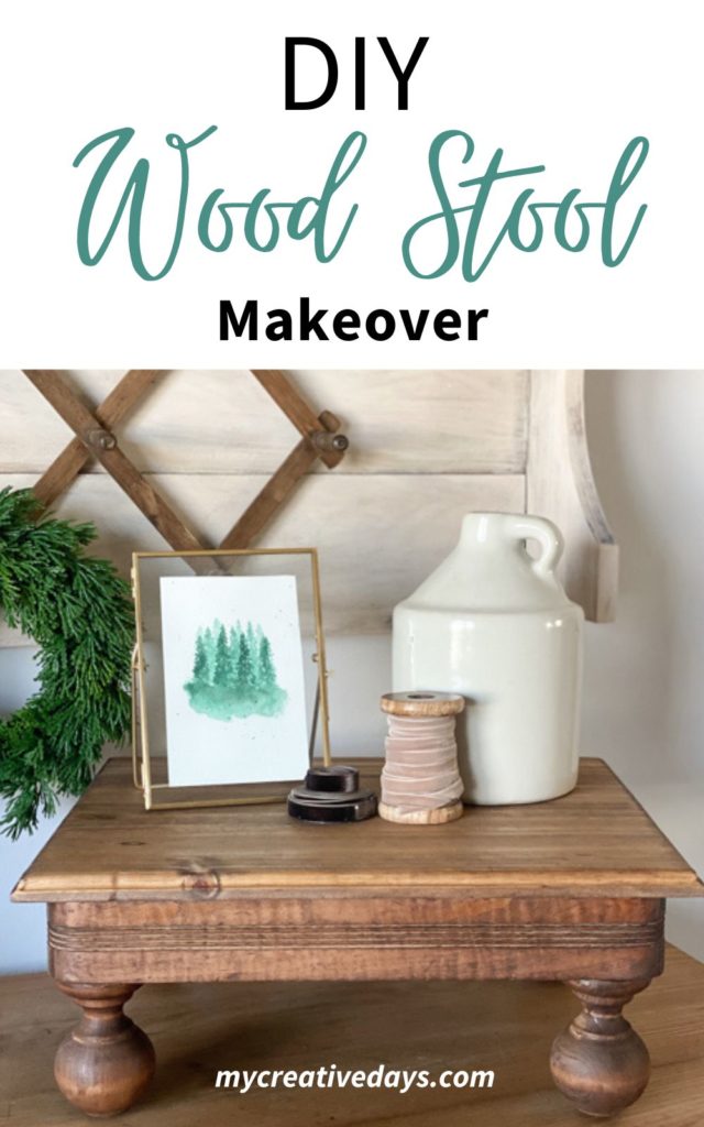 This wood stool makeover shares how a little DIY can create pieces for your home that fit your style perfectly for a lot less than buying new.