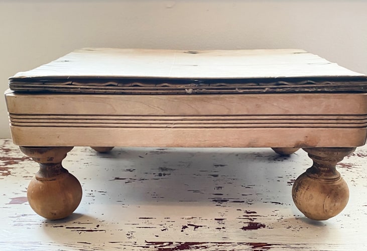 wood stool before