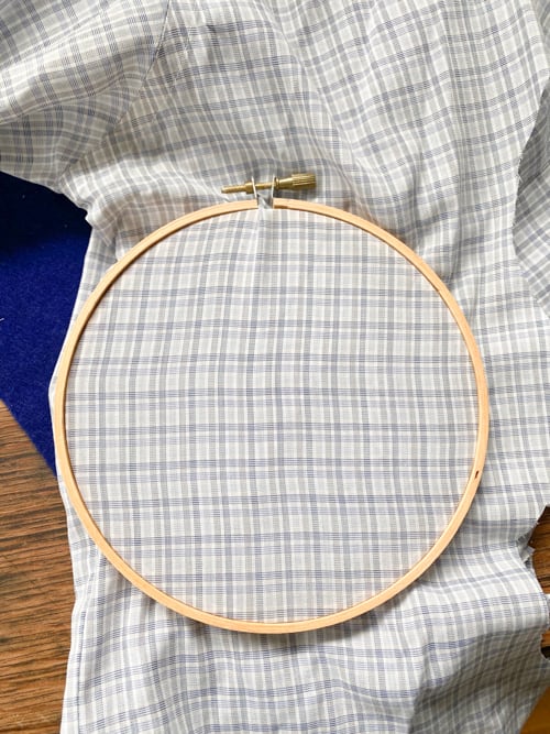 shirt in hoop