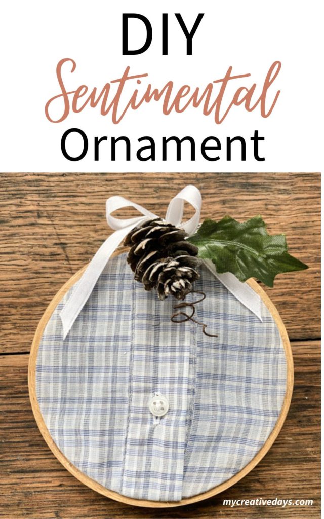 This DIY Sentimental Gift Idea is a great way to create a memento out of something that reminds you of a loved one who has passed.