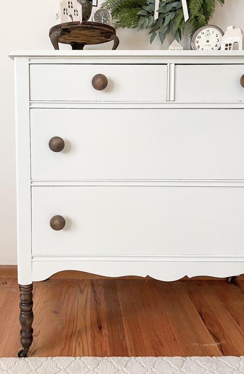 This DIY Bedroom Dresser Makeover is a great example of how all-in-one paint, a gel stain, and some new wood knobs can transform an old piece.