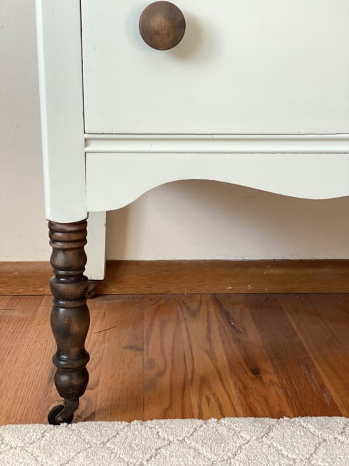 This DIY Bedroom Dresser Makeover is a great example of how all-in-one paint, a gel stain, and some new wood knobs can transform an old piece.