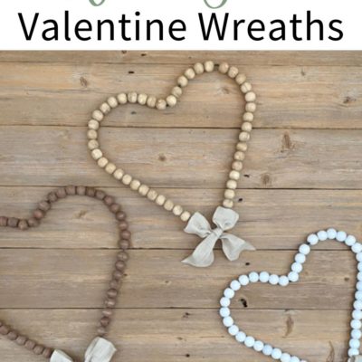 DIY Wood Bead Valentine Wreaths