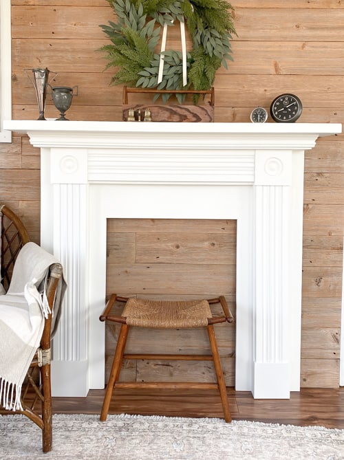 You can make this DIY mantel with scrap wood in the garage and some decorative pieces from Architectural Depot.