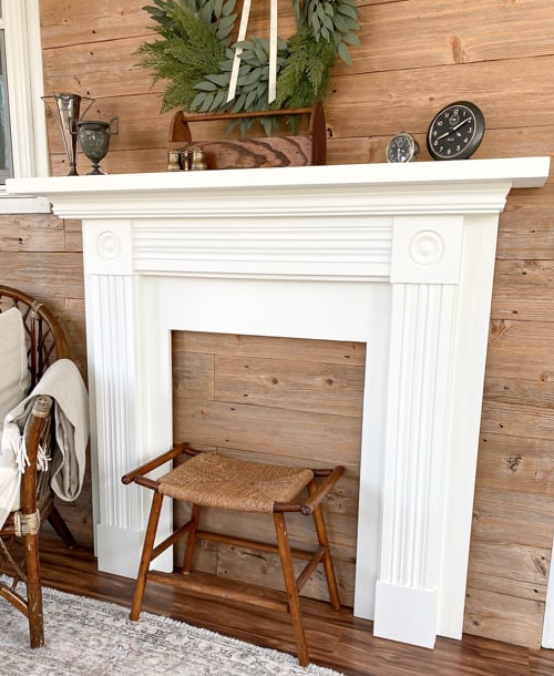 You can make this DIY mantel with scrap wood in the garage and some decorative pieces from Architectural Depot.