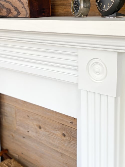 You can make this DIY mantel with scrap wood in the garage and some decorative pieces from Architectural Depot.