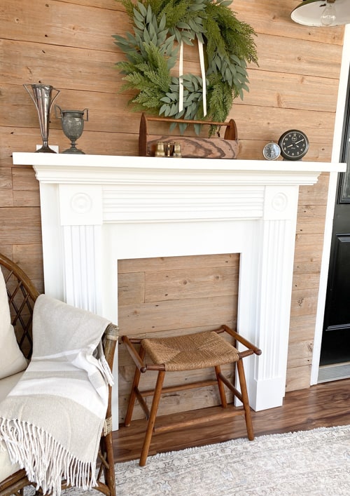 You can make this DIY mantel with scrap wood in the garage and some decorative pieces from Architectural Depot.