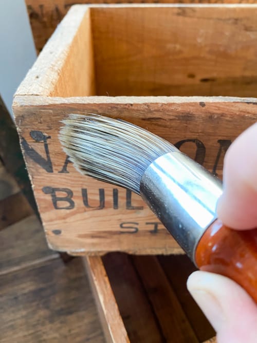rubbing on box