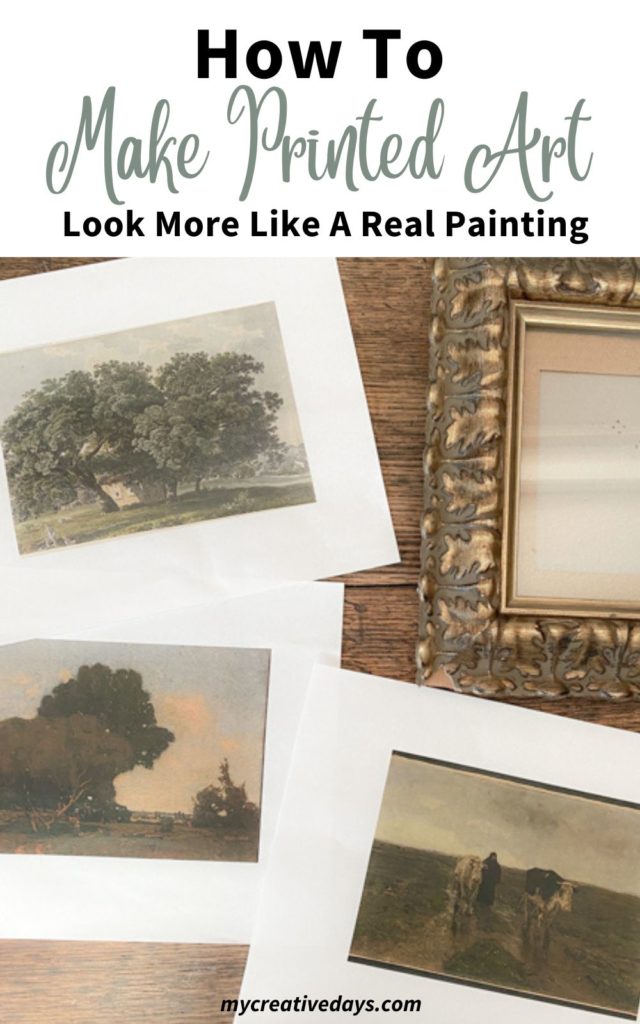 If you want to save money on art in your home, this easy hack will show How To Make Printed Art Look More Like A Painting in seconds.