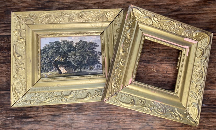 Don't have wall space to display large frames but can't pass them up when you find them? Learn how to make small frames from one large frame.